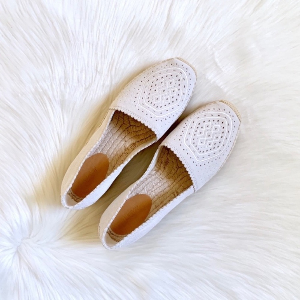 UGG Jasmine Suede Heidi Perforated Espadrille Flat - Picture 2 of 6